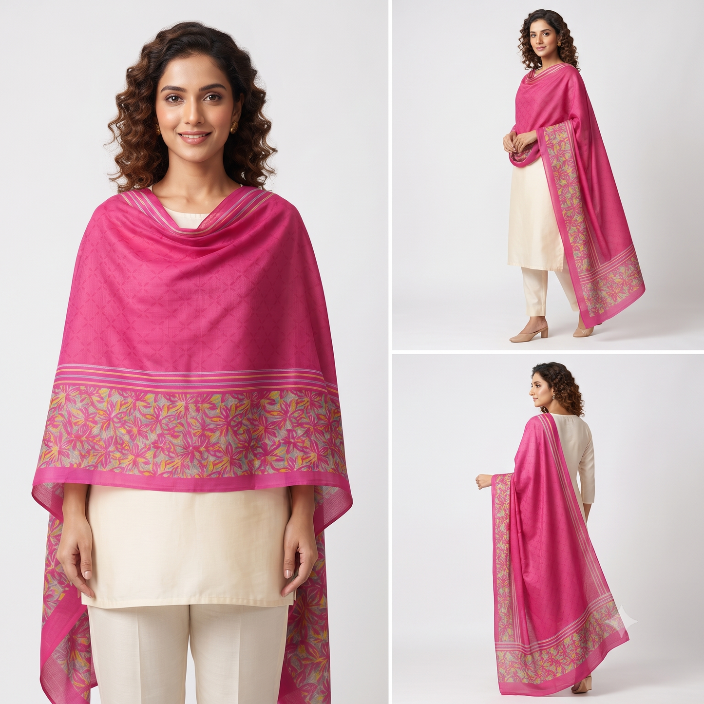 Beautiful Namaz Dupattas - Rose Pink