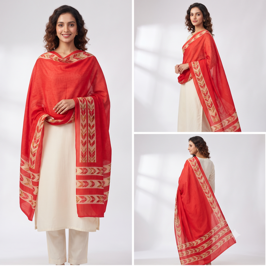Beautiful Namaz Dupattas - ORANGE
