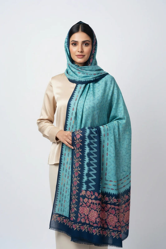 Beautiful Namaz Dupattas - Light Blue