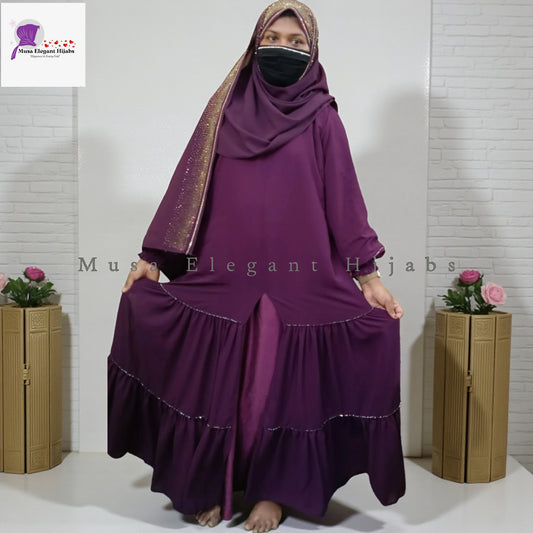 Purple Shrug Abaya