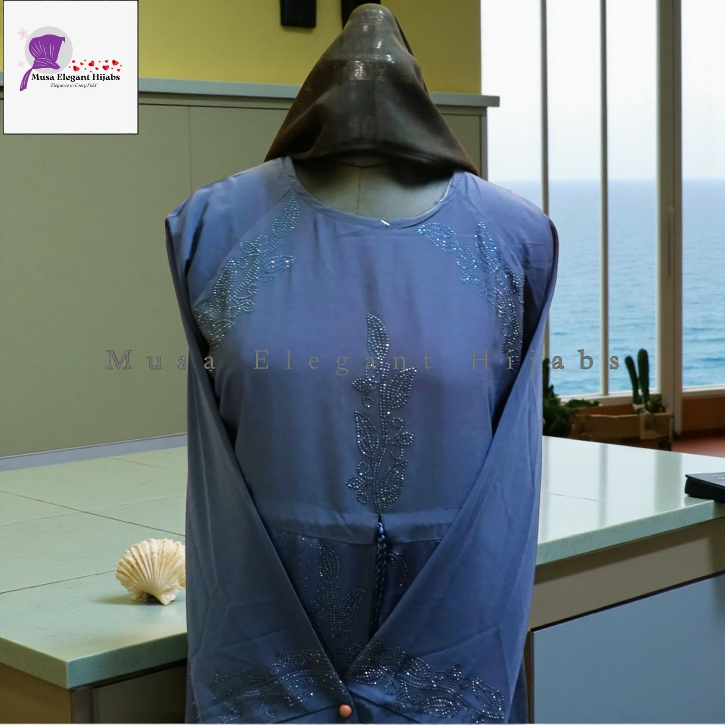 Blue Dori Abaya