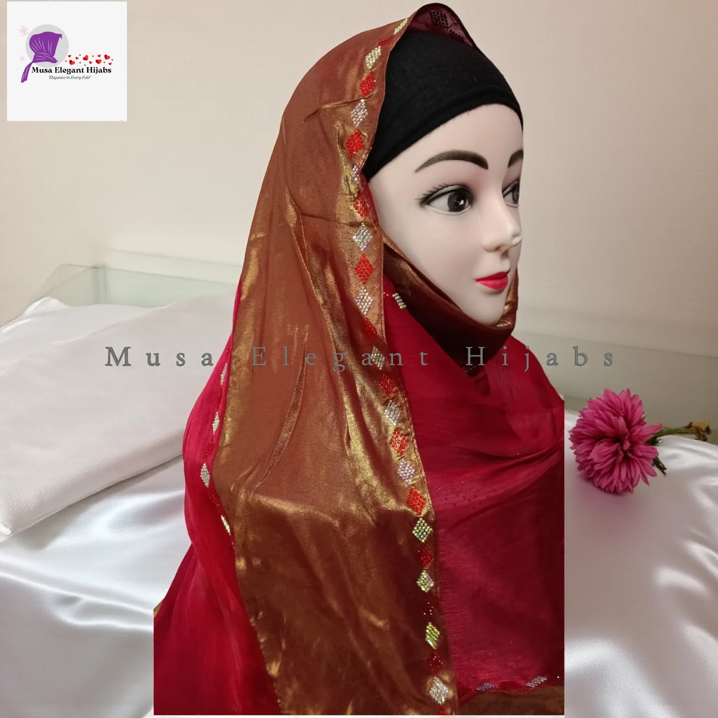 Superluxe Bridal Hijabs - Red
