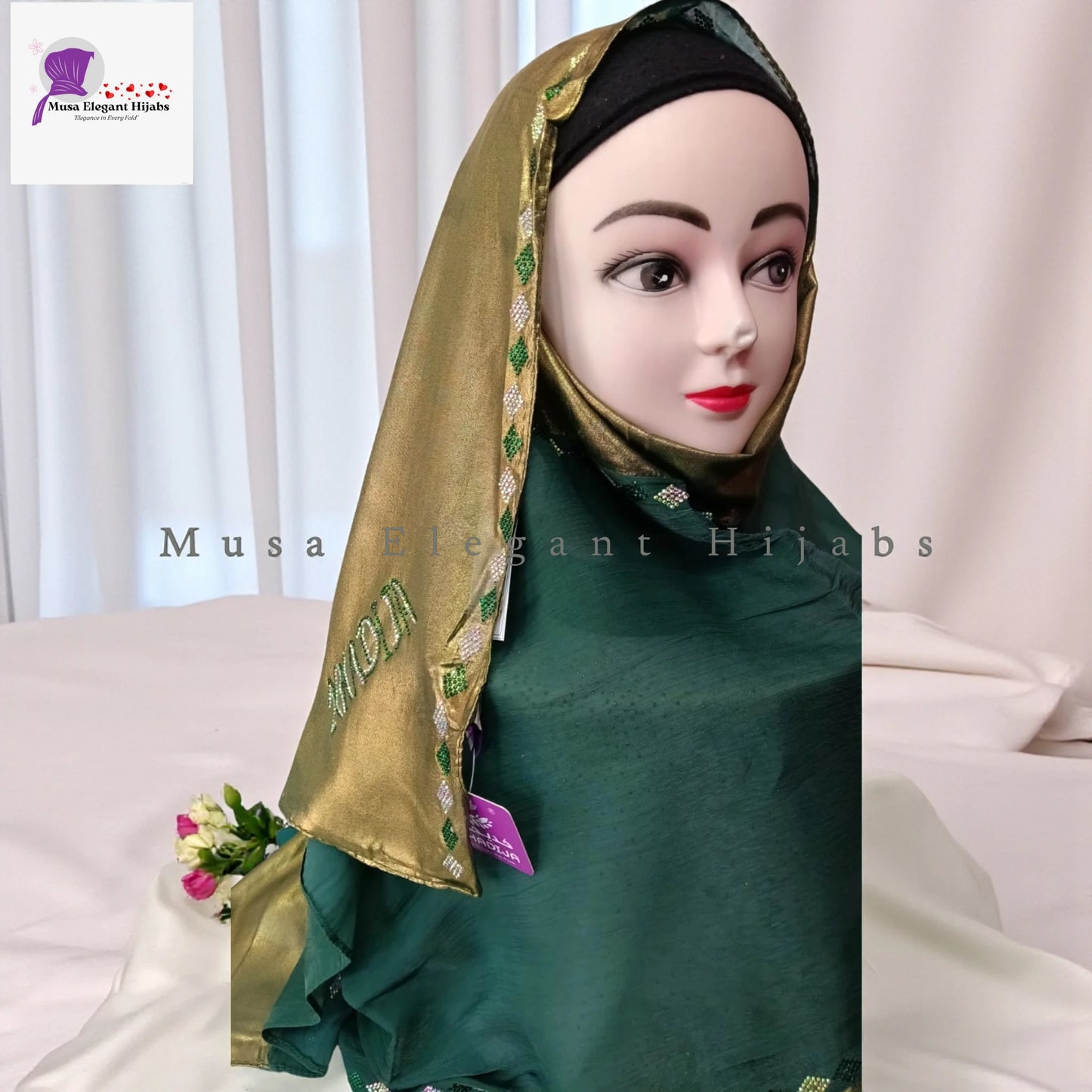 Superluxe Bridal Hijabs - Bottle Green