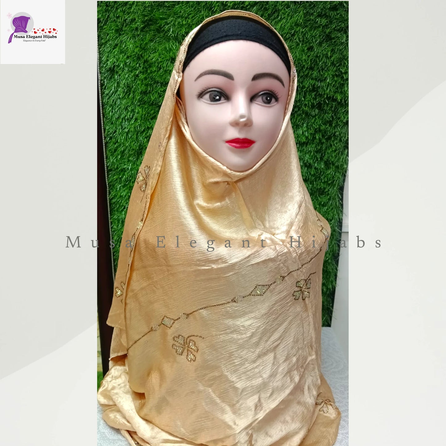 Zaraa Luxe Hijabs - Antique Gold