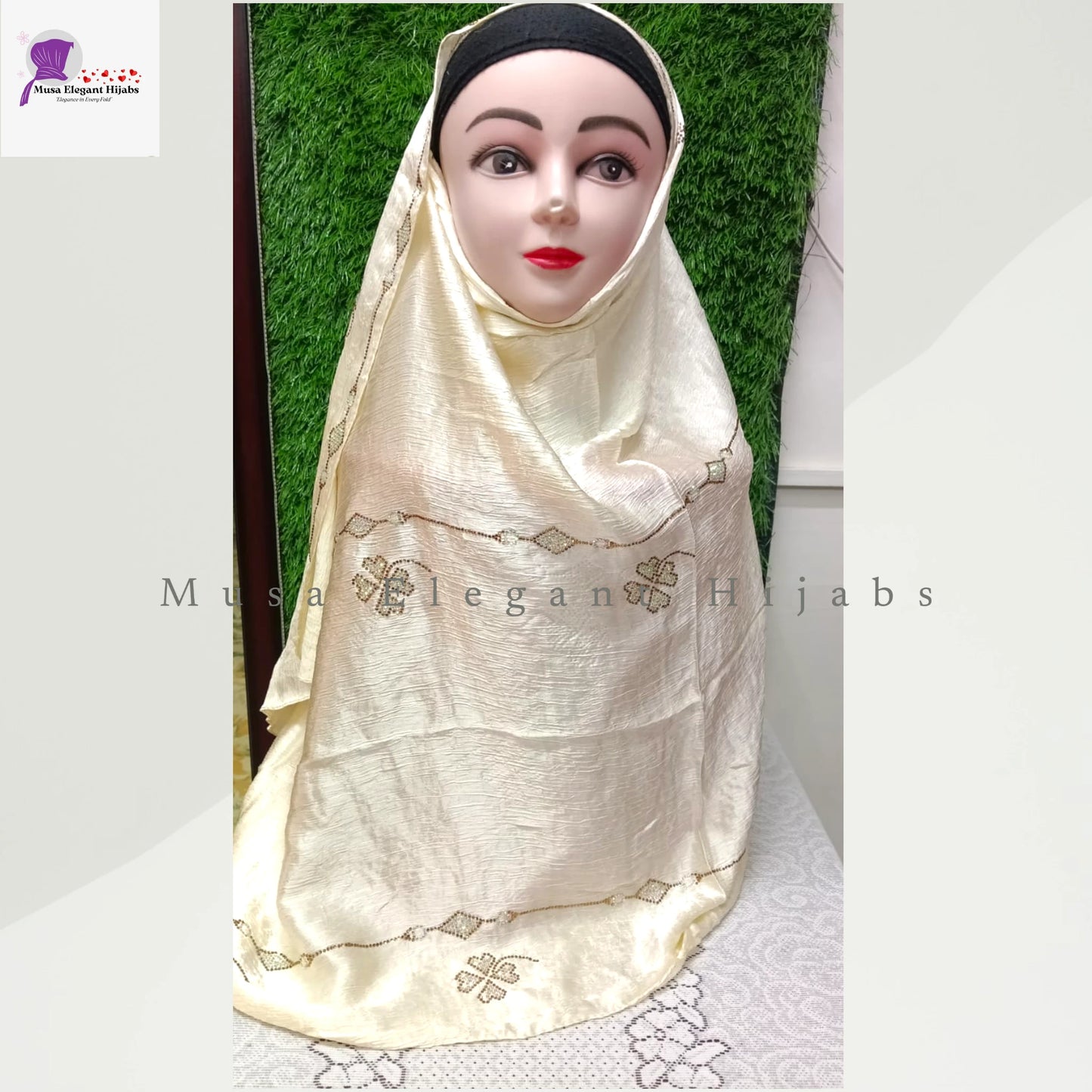 Zaraa Luxe Hijabs - Ivory Cream
