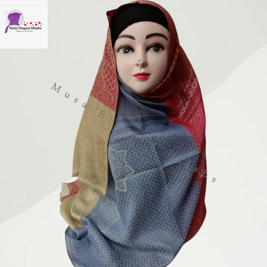 Zareen Silk Hijab - Imperial Blue Ruby