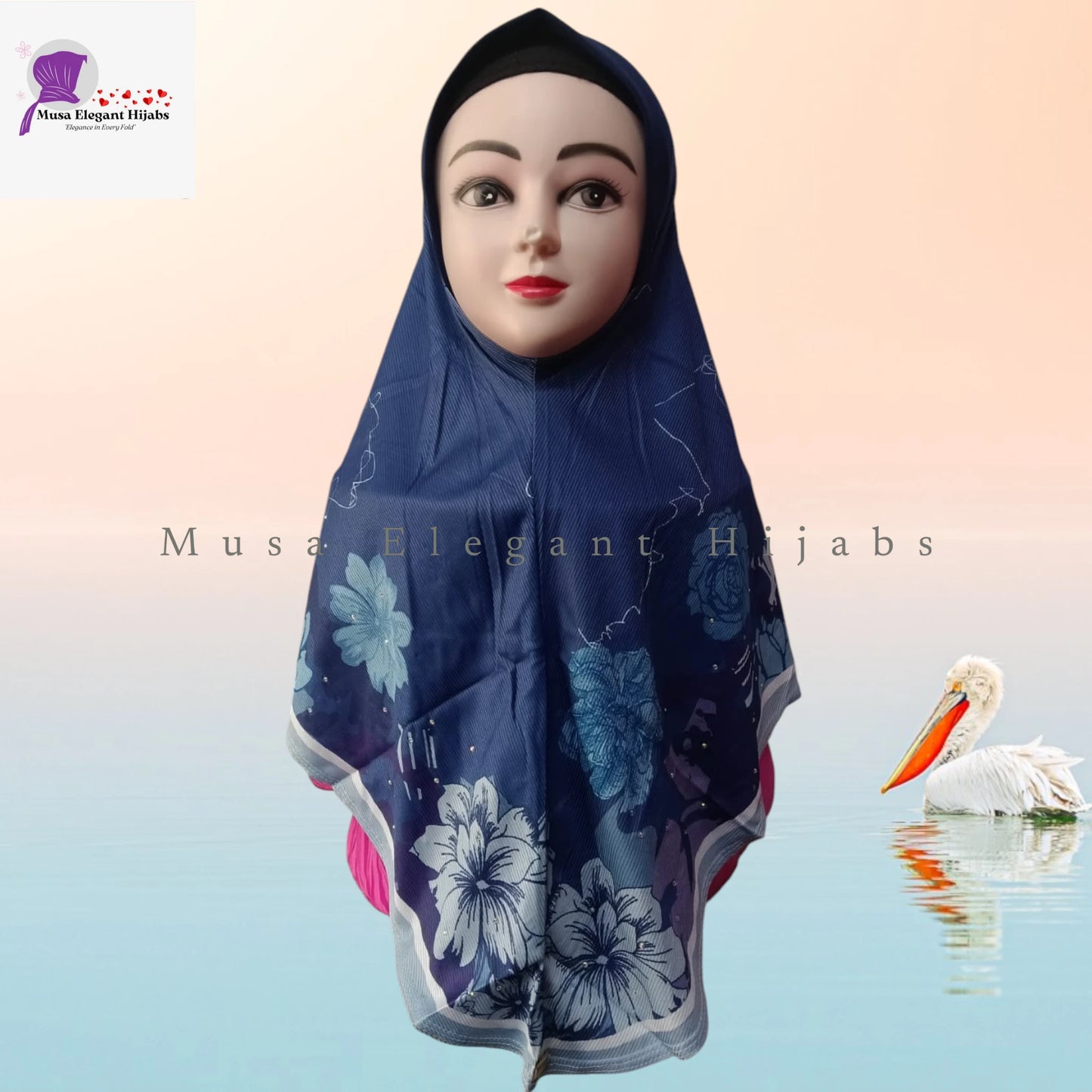 Blue AlFaro Printed Hijabs