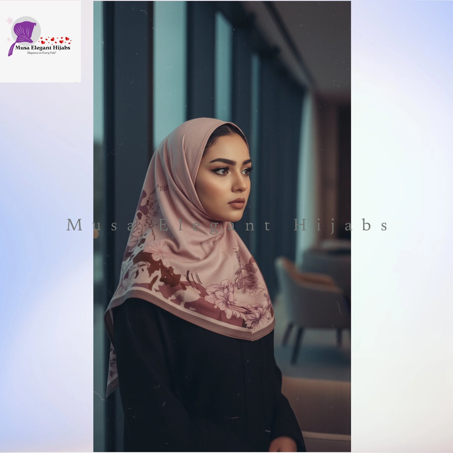 BabyPink AlFaro Printed Hijabs