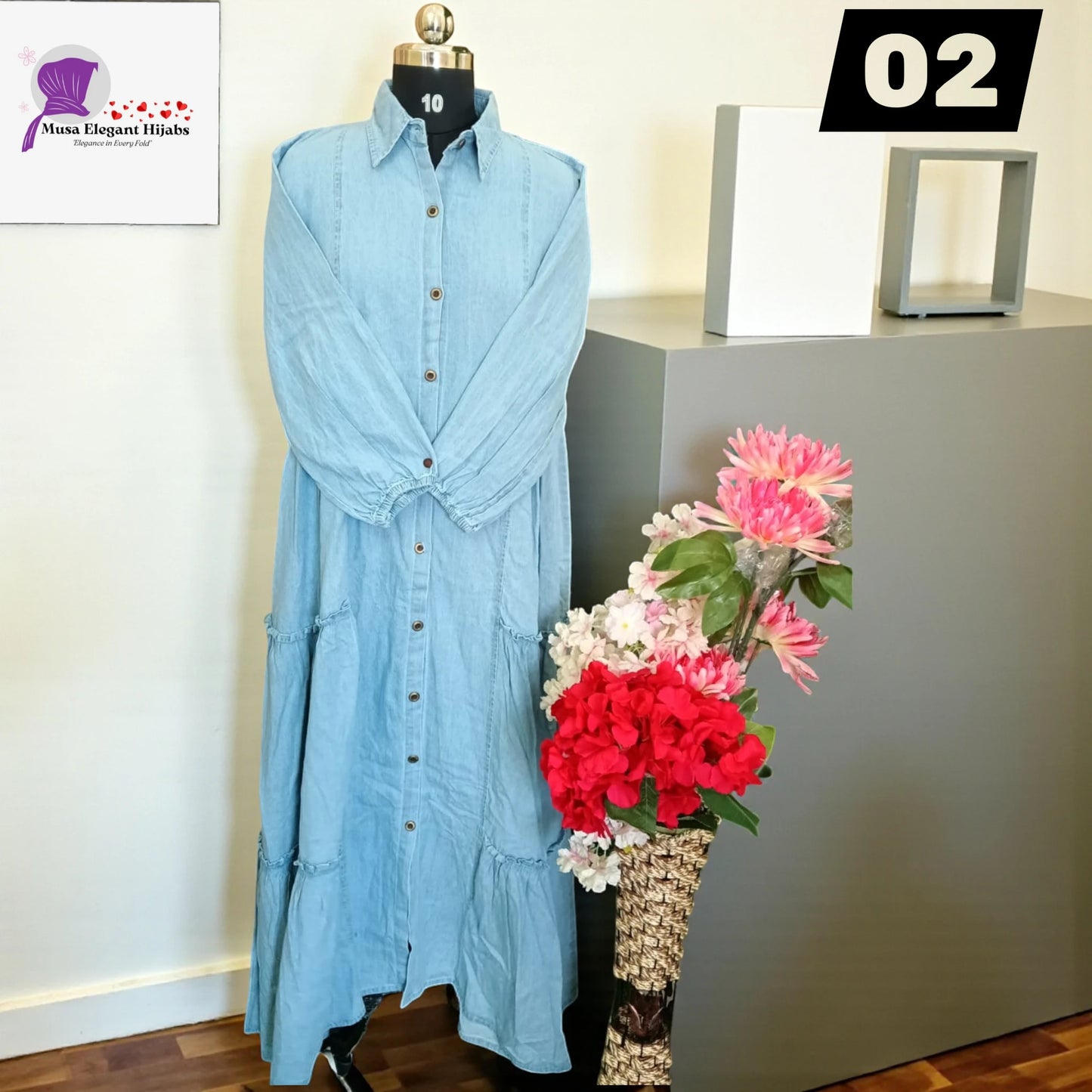 Blue Denim Gowns