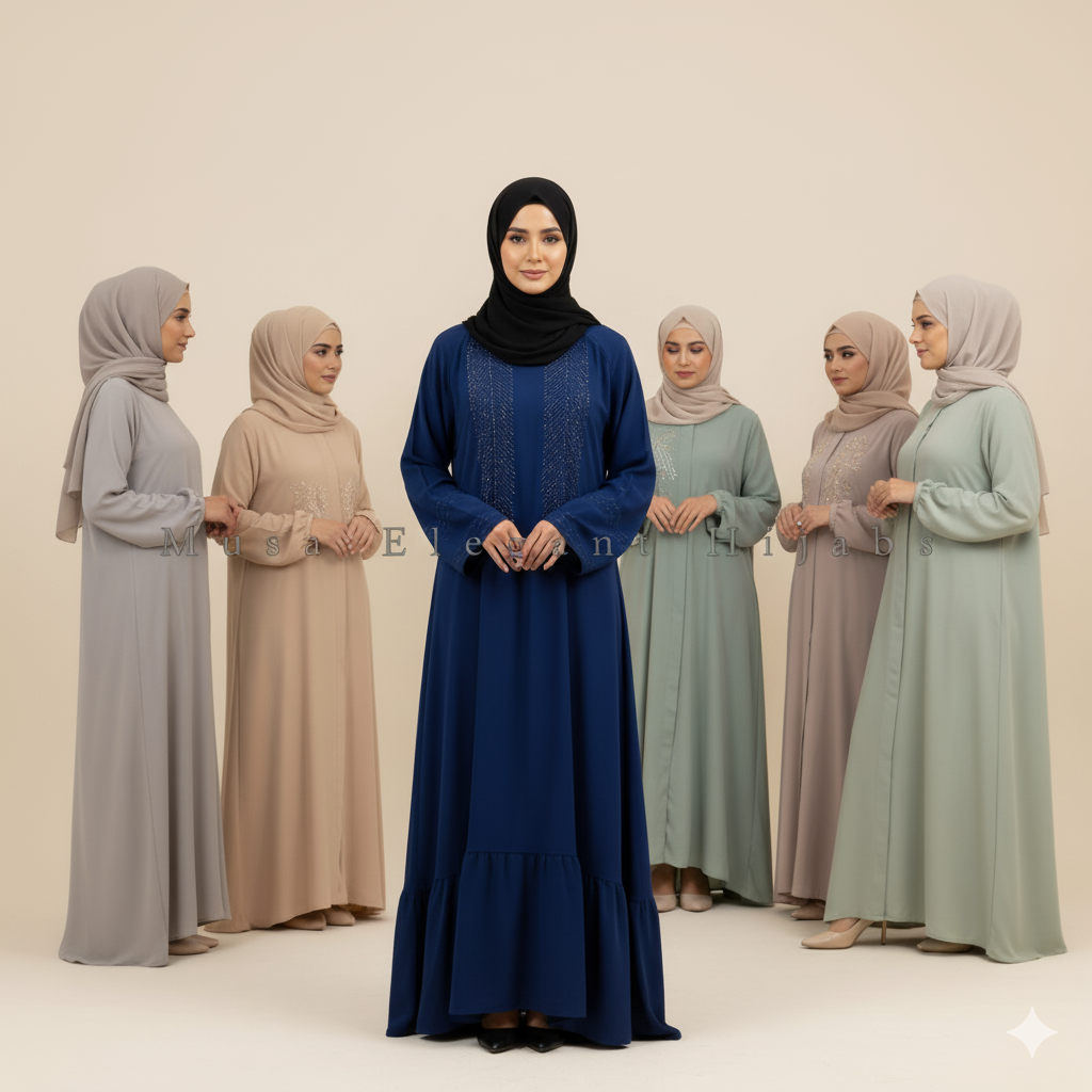 Blue Stone Abaya