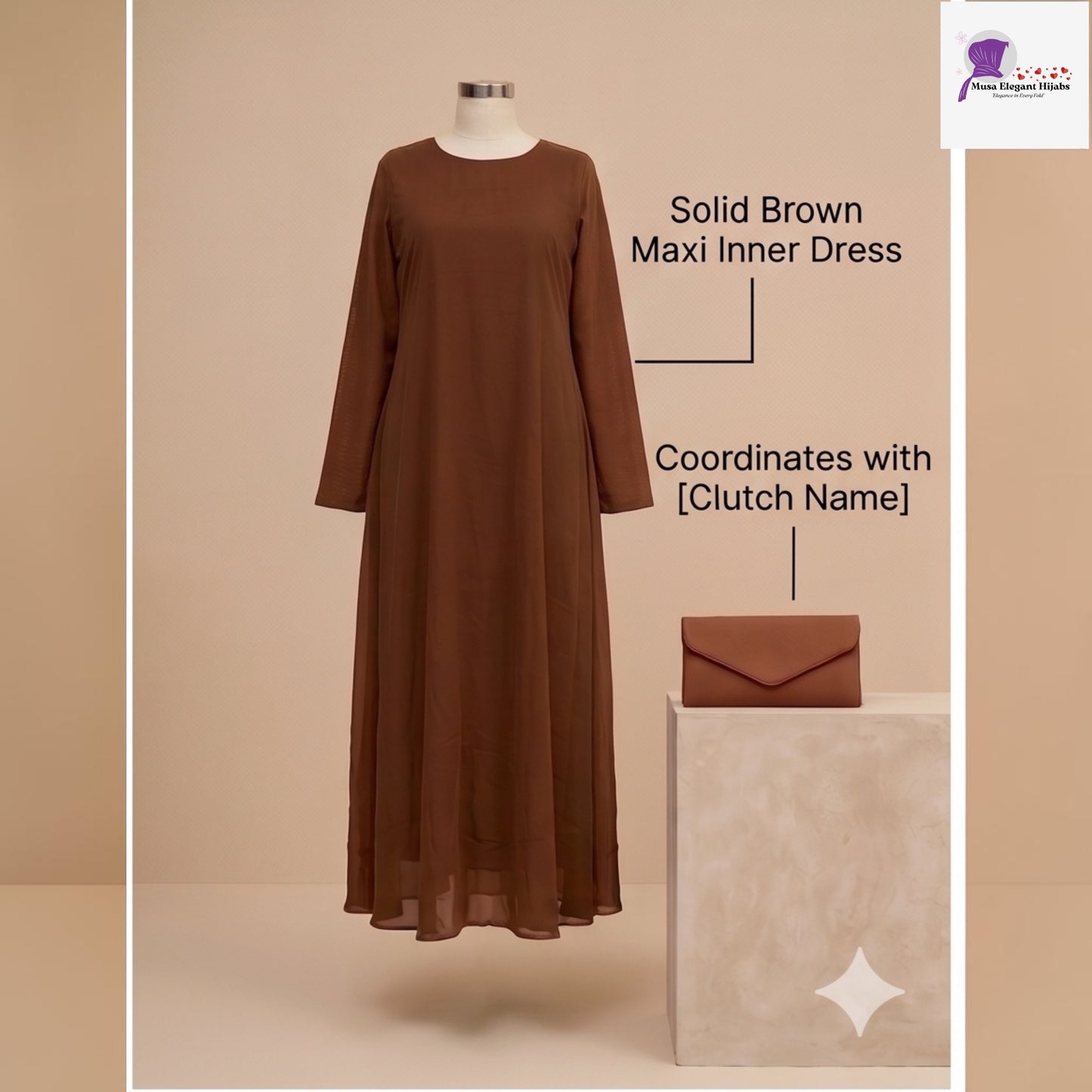 Earthy Elegance Crocheted Cape & Abaya Set