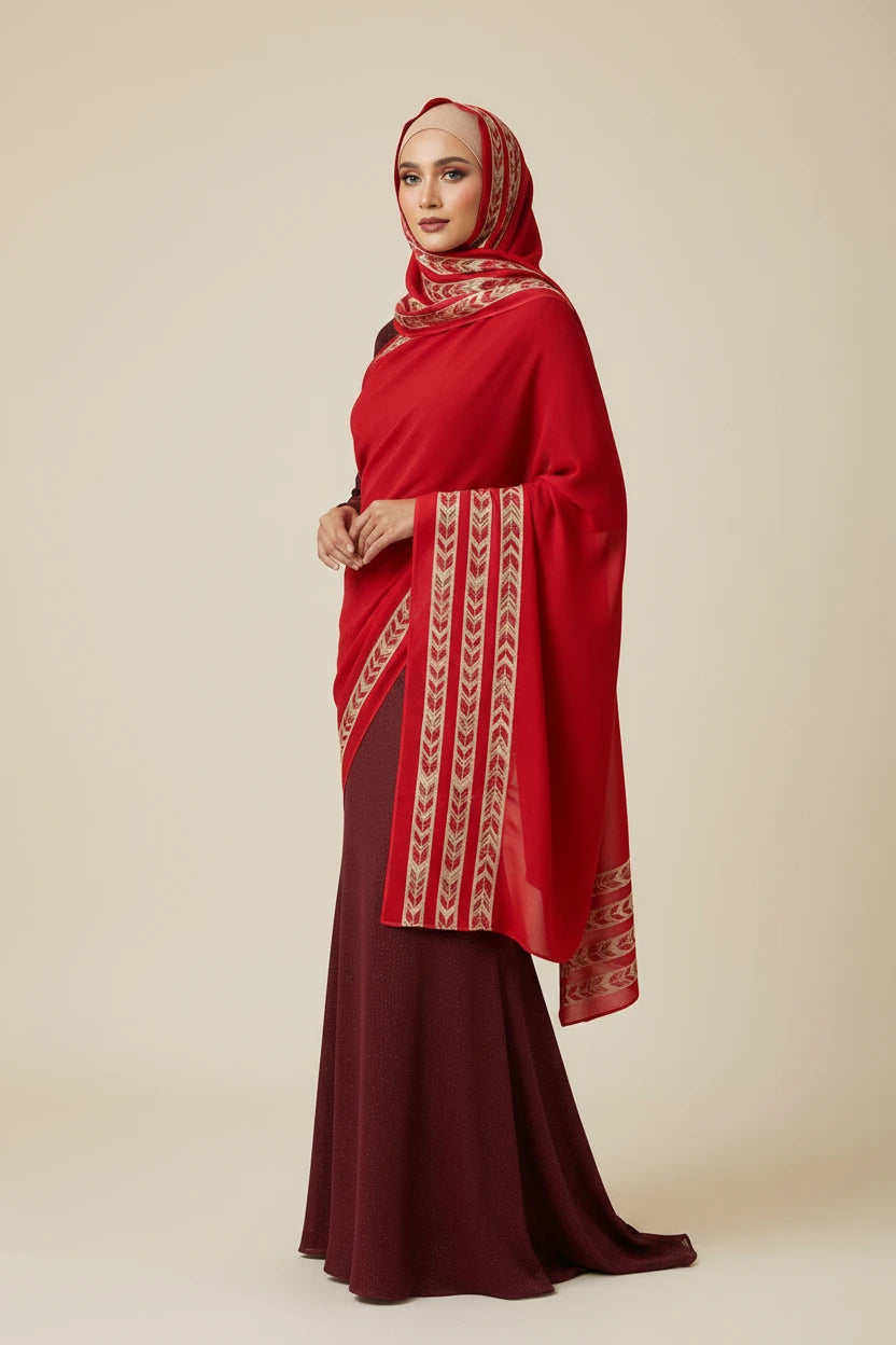 Beautiful Namaz Dupattas - ORANGE