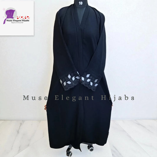 Black Embroidery Abaya