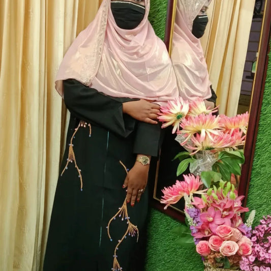 Black Goldbeads Abayas