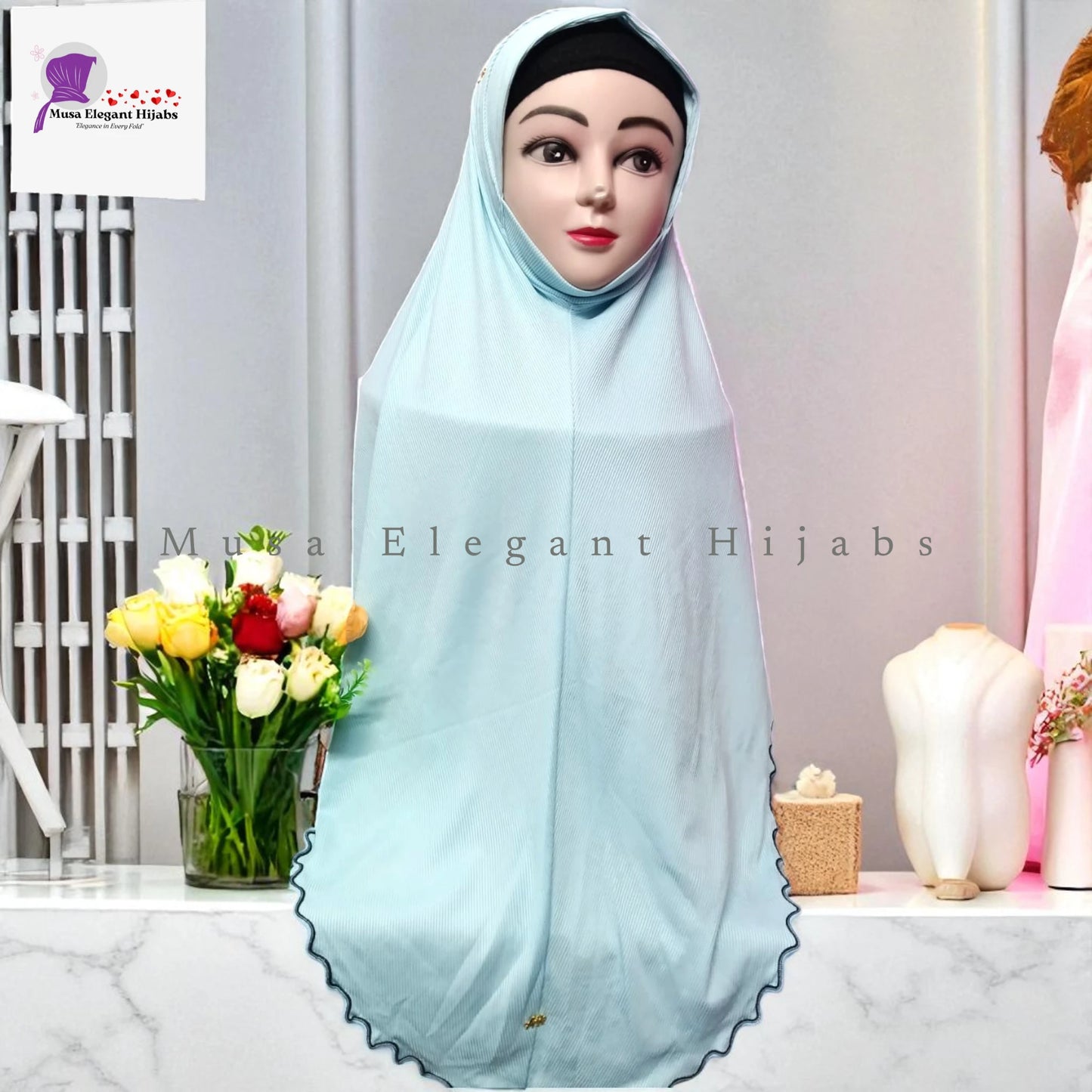 Plain Ribbed Hijabs