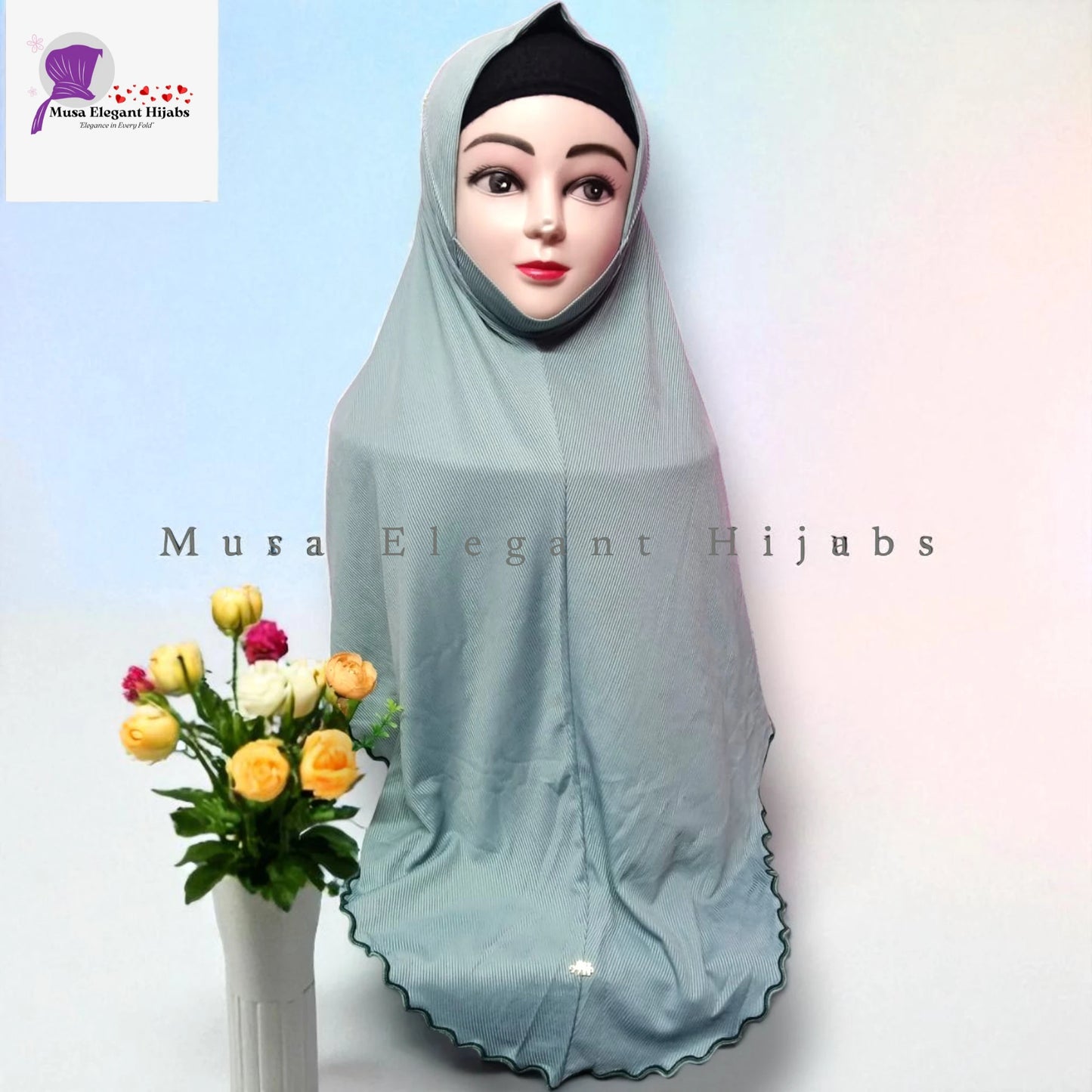 Plain Ribbed Hijabs
