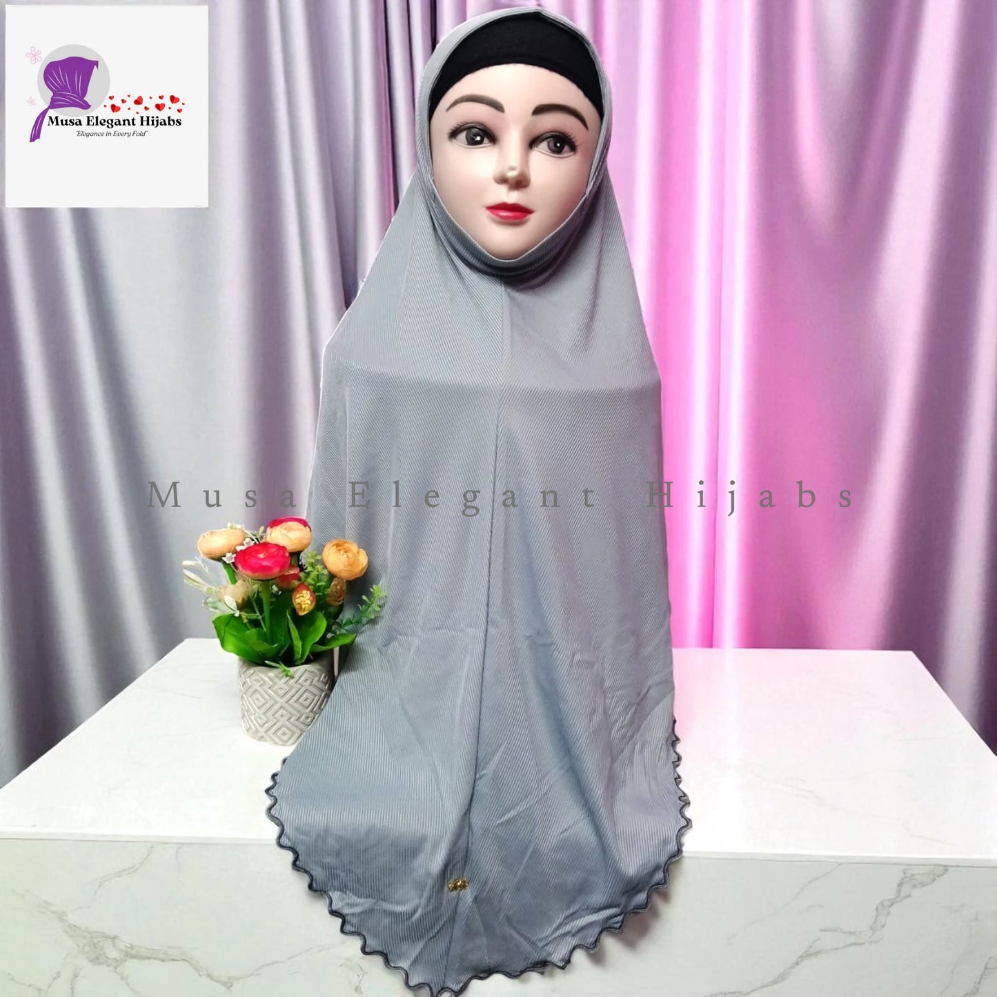 Plain Ribbed Hijabs