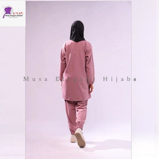 Modest Medical Scrubs - Soft Berry