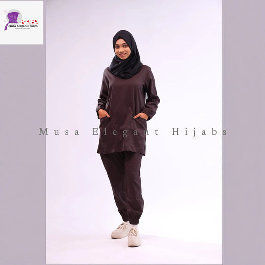 Modest Medical Scrubs - Matterhorn Brown