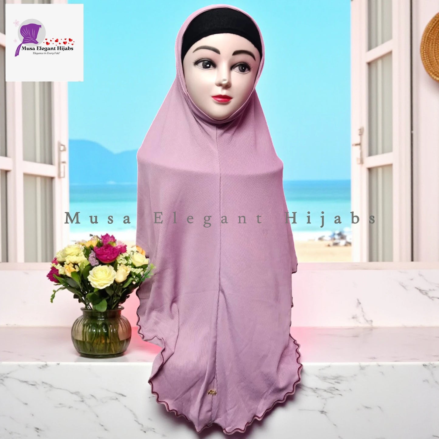 Plain Ribbed Hijabs