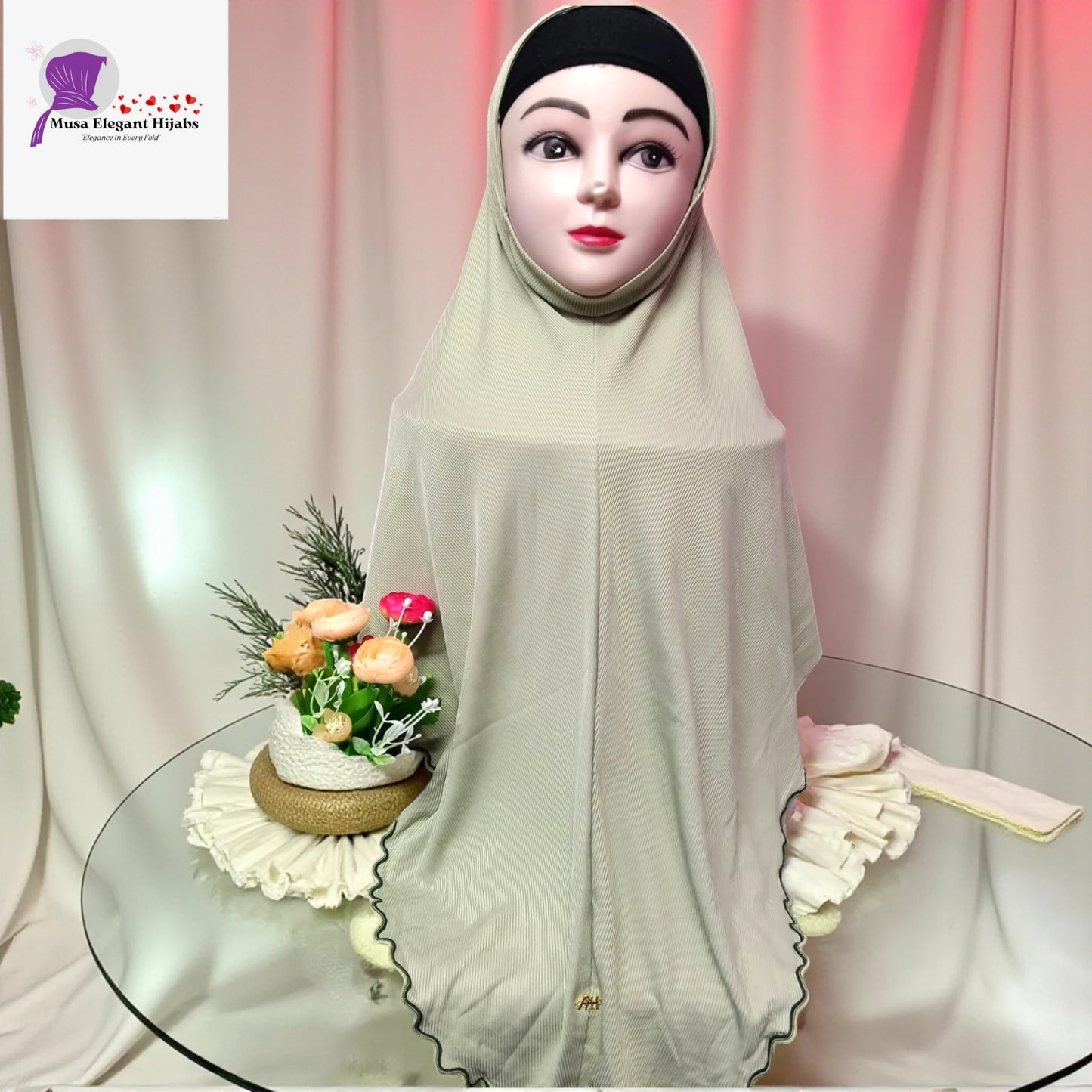 Plain Ribbed Hijabs