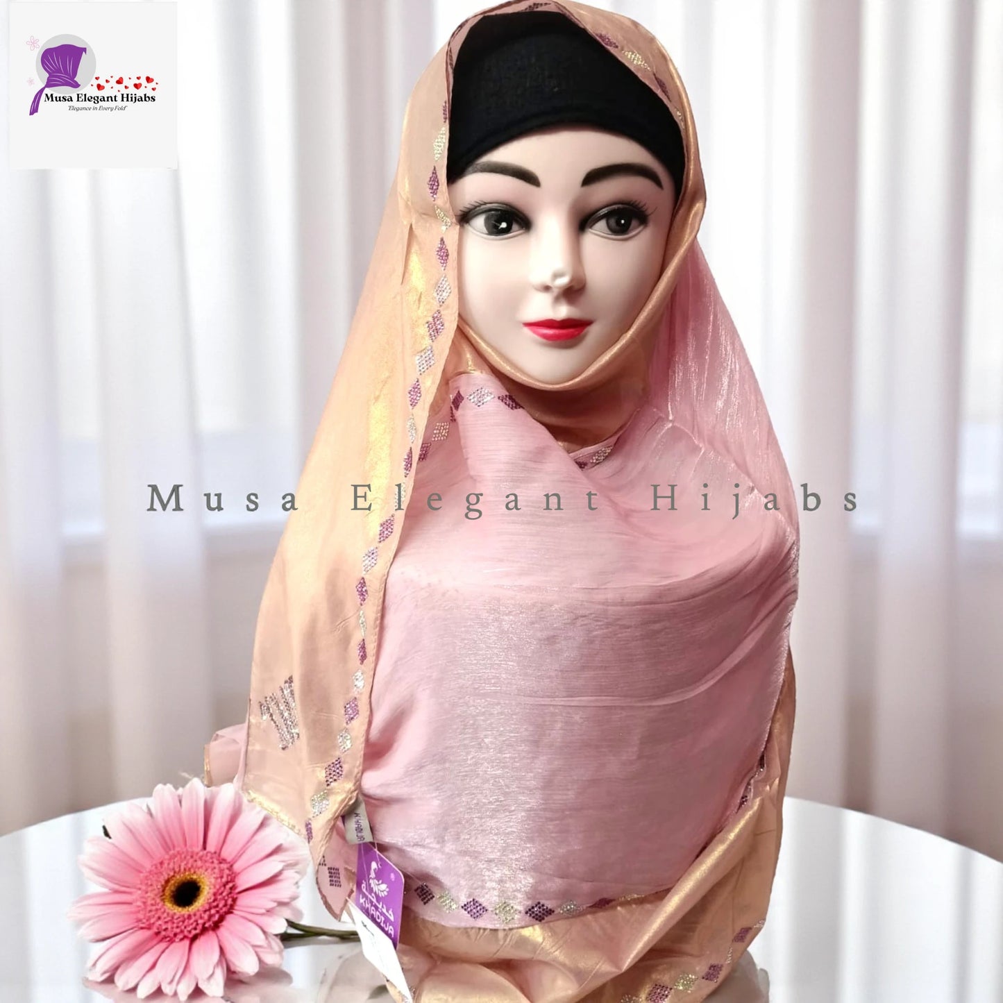 Superluxe Bridal Hijabs - Baby Pink
