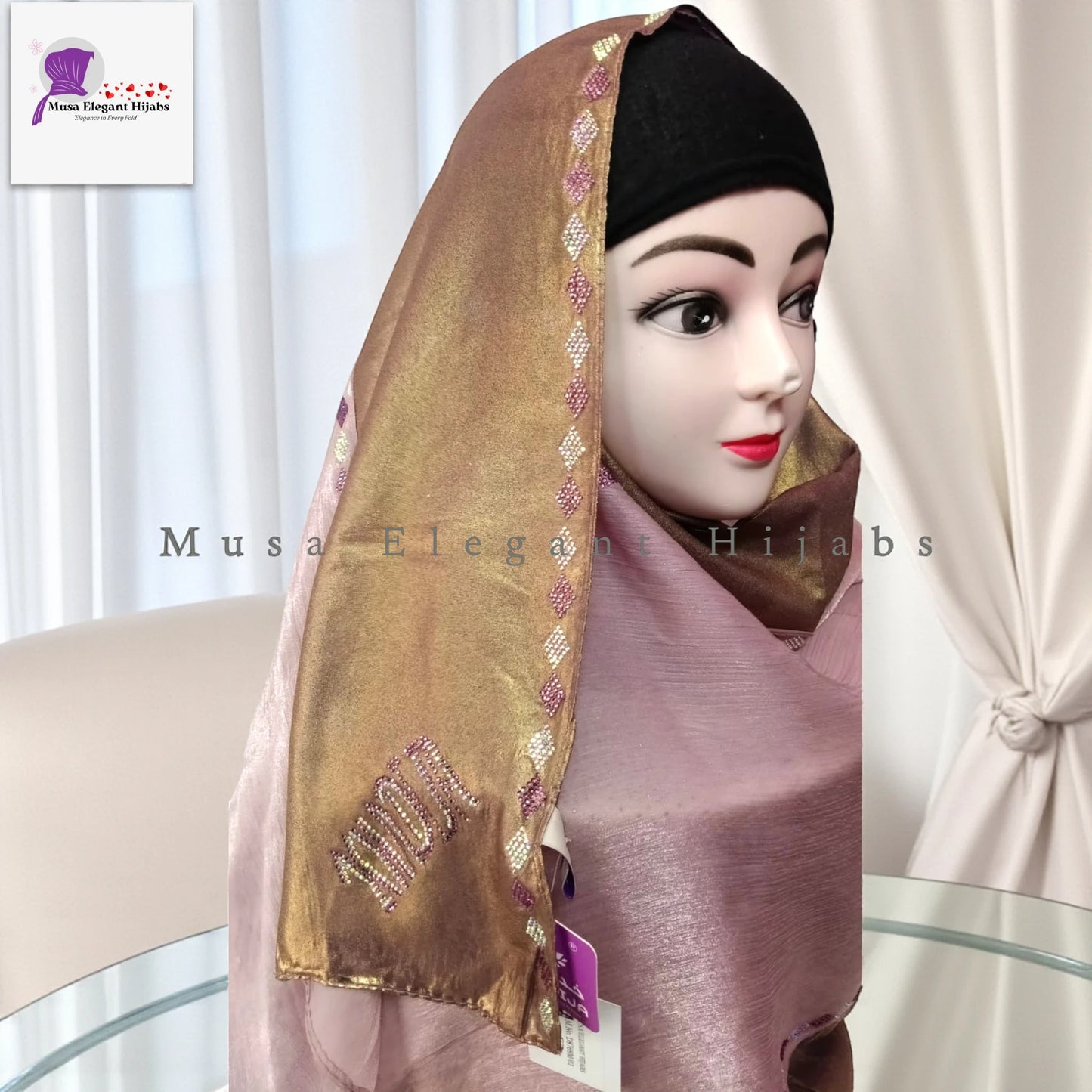 Superluxe Bridal Hijabs - Dusky Purple