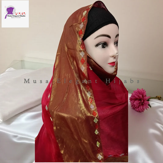 Superluxe Bridal Hijabs - Red