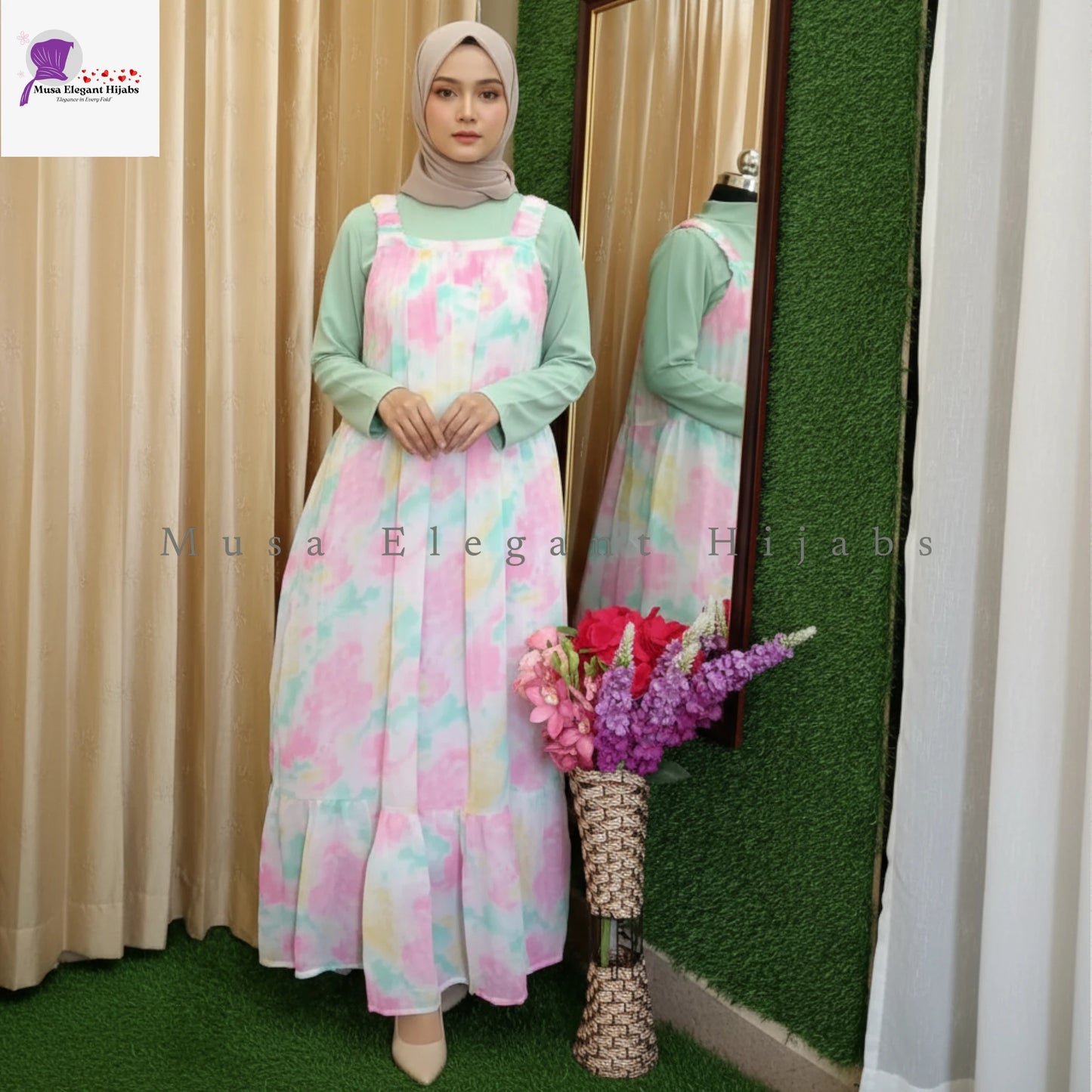 Mint Green Safa Breeze Gown