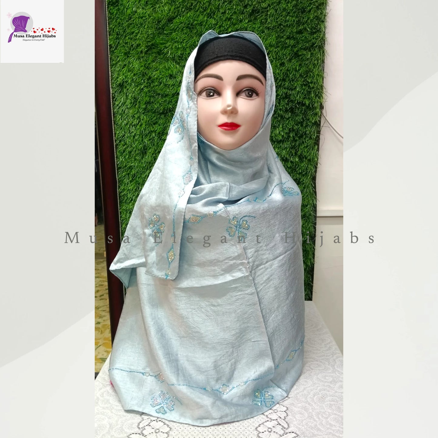 Zaraa Luxe Hijabs - Glacier Blue