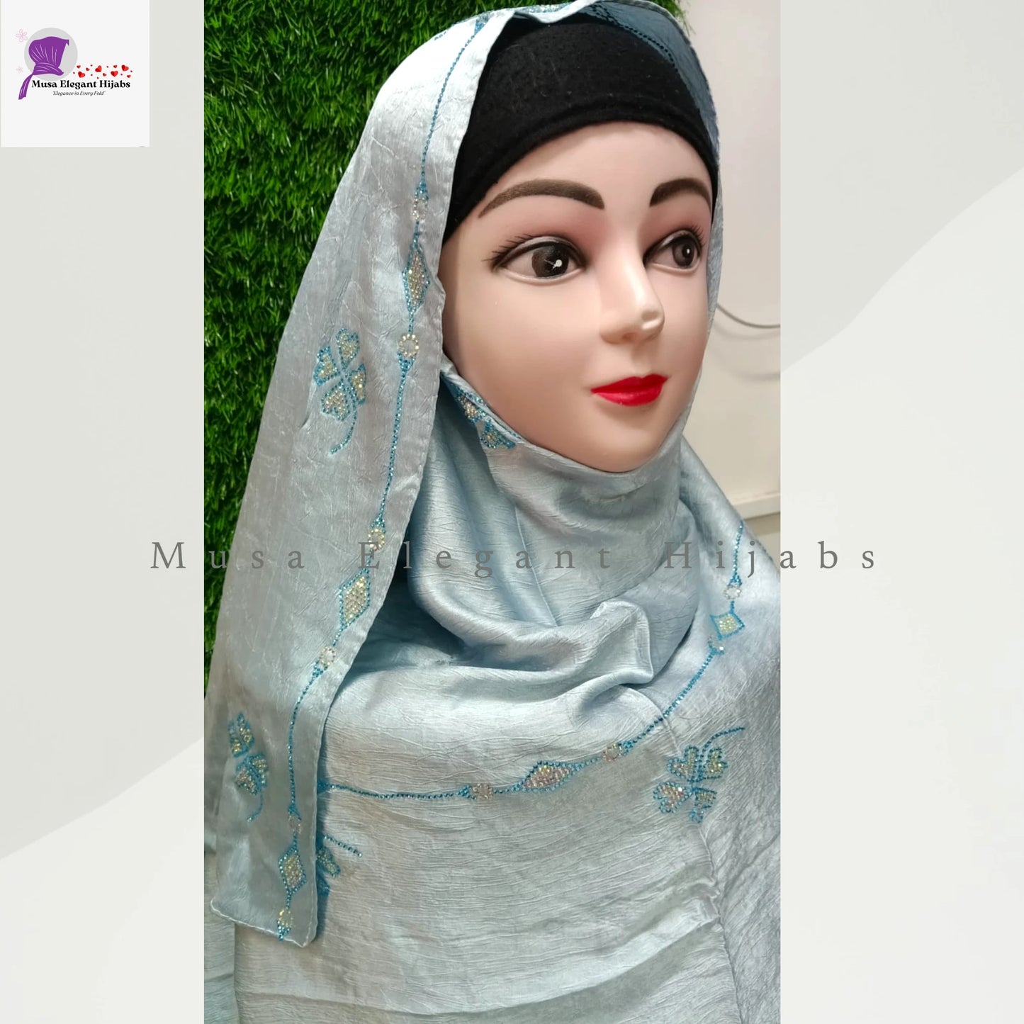 Zaraa Luxe Hijabs - Glacier Blue