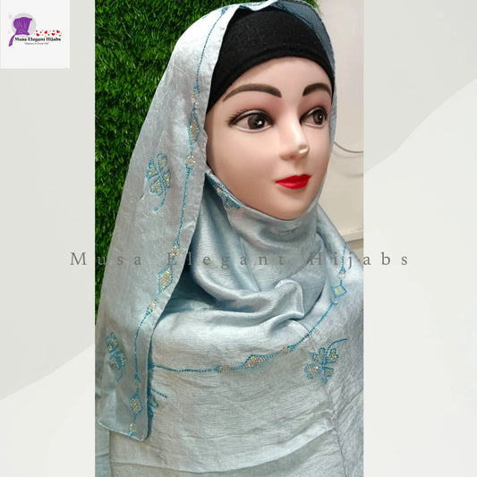 Zaraa Luxe Hijabs - Glacier Blue