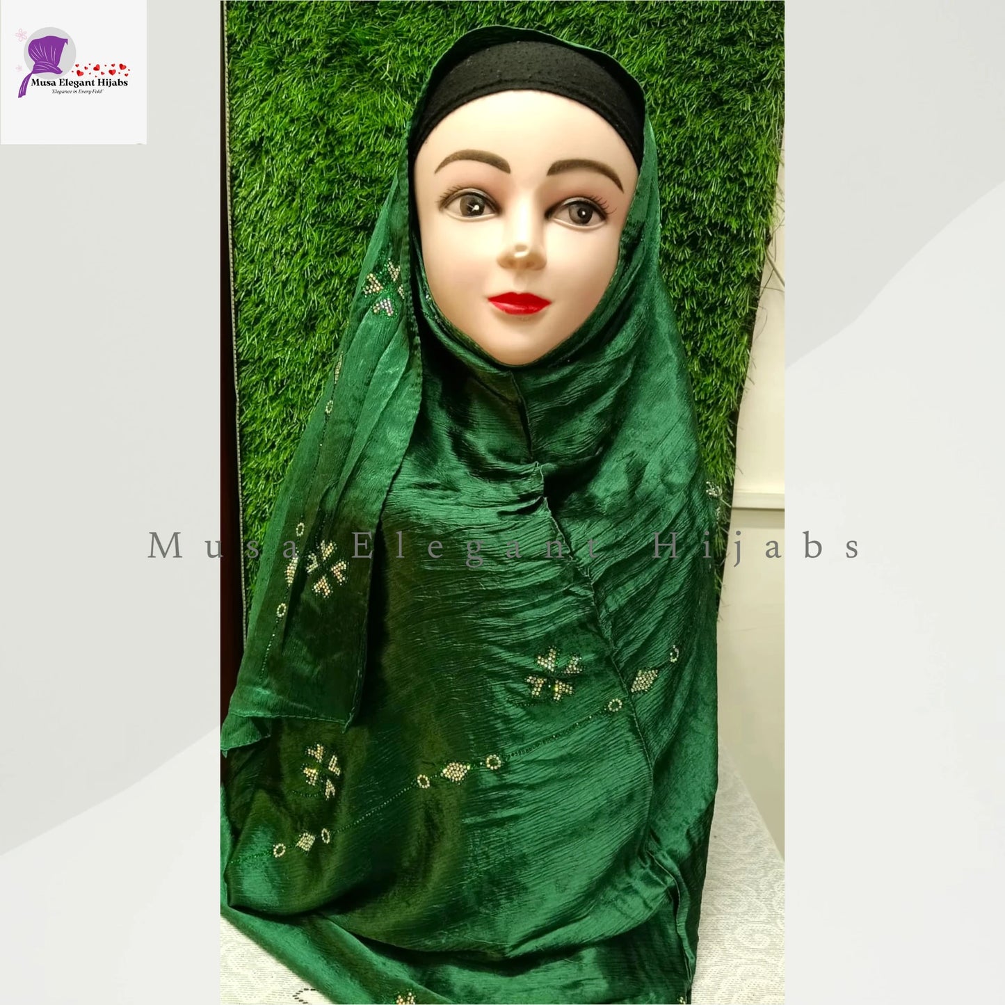Zaraa Luxe Hijabs - Bottle Green