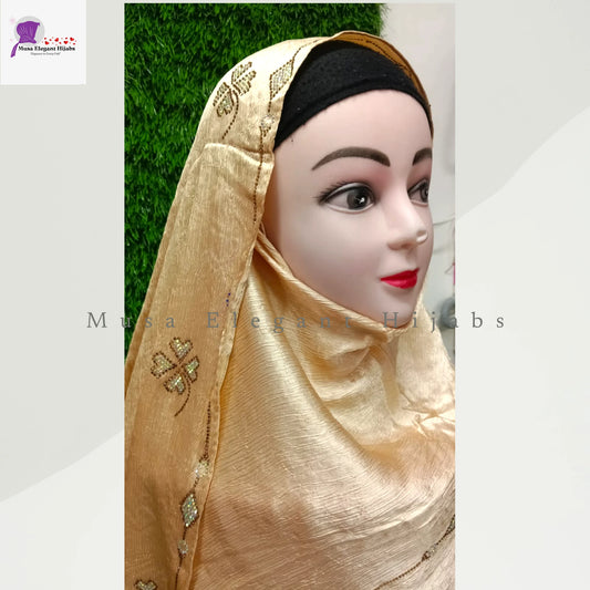 Zaraa Luxe Hijabs - Antique Gold