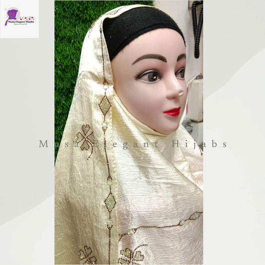 Zaraa Luxe Hijabs - Ivory Cream