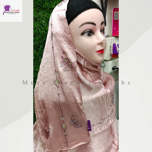 Zaraa Luxe Hijabs - Petal Rose Gold