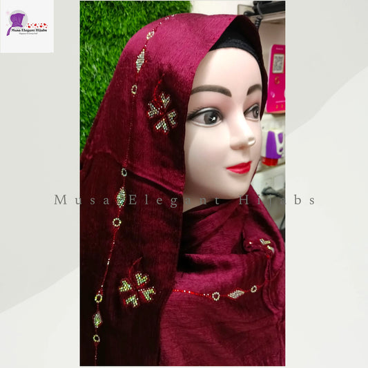 Zaraa Luxe Hijabs - Rich Maroon