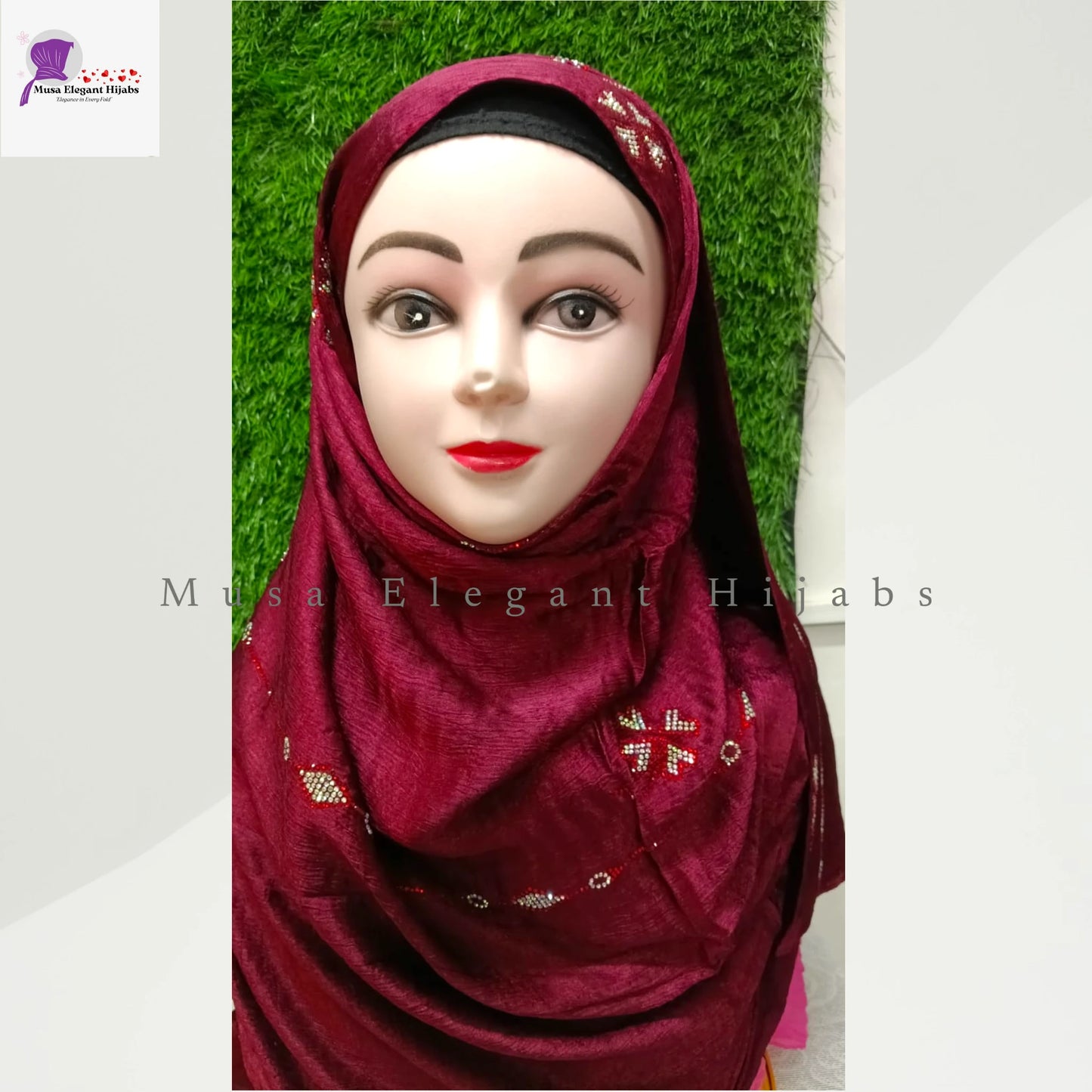 Zaraa Luxe Hijabs - Rich Maroon