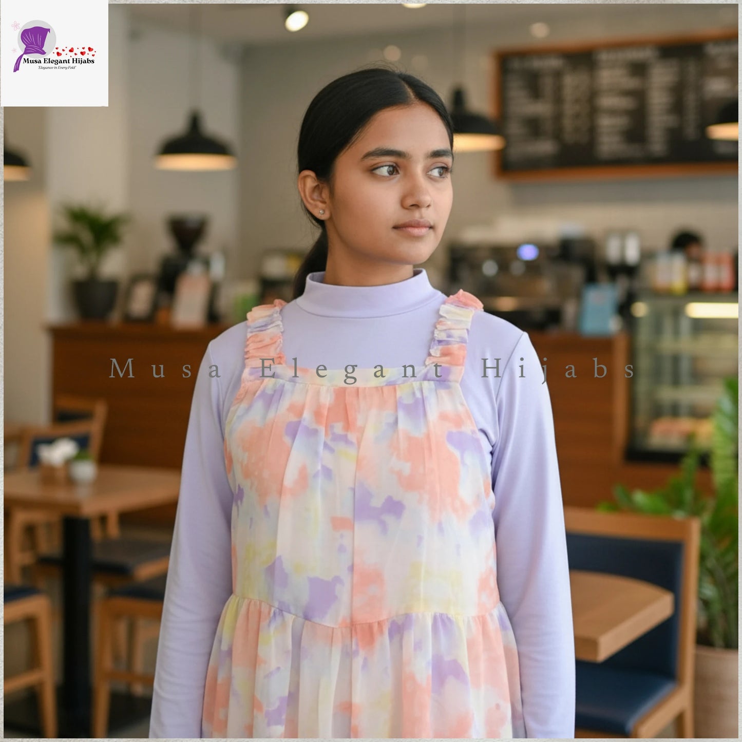Lavender Orange Safa Breeze Gown