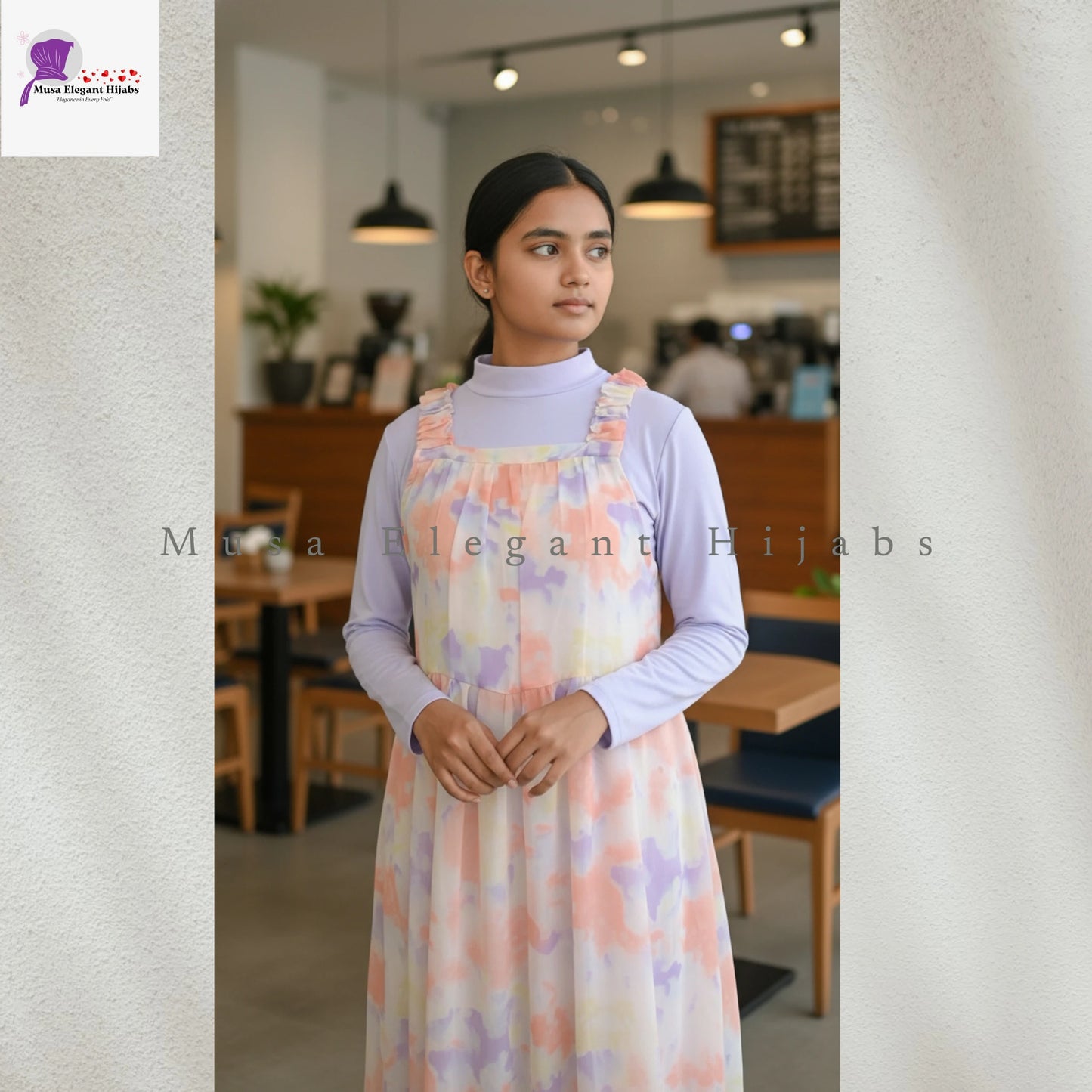 Lavender Orange Safa Breeze Gown