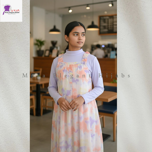 Lavender Orange Safa Breeze Gown