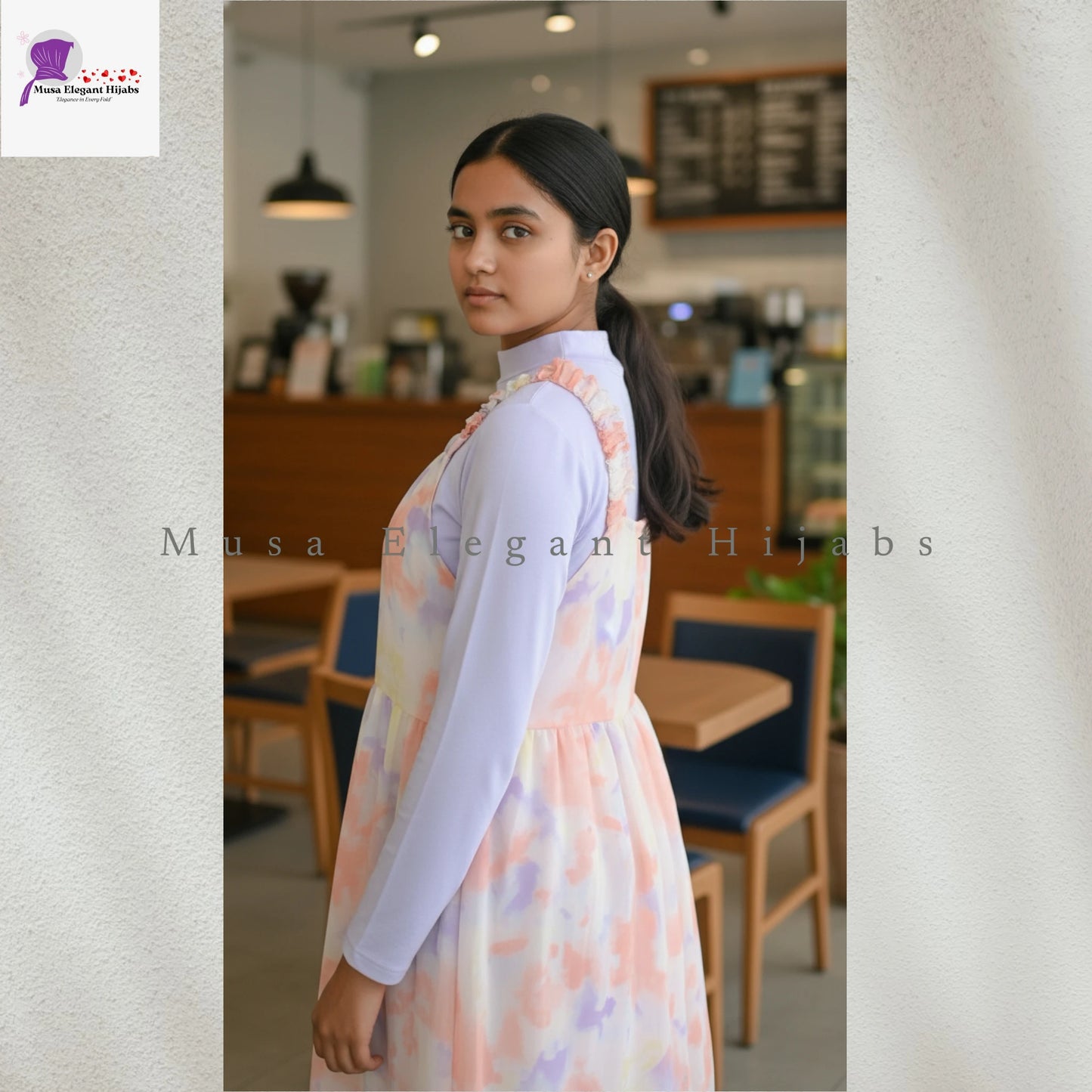 Lavender Orange Safa Breeze Gown