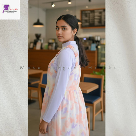 Lavender Orange Safa Breeze Gown