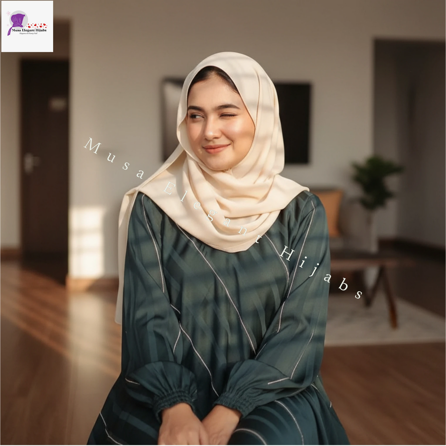 TealGreen Flared Abaya