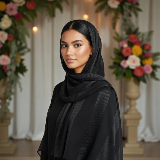 Black Striped Hijabs