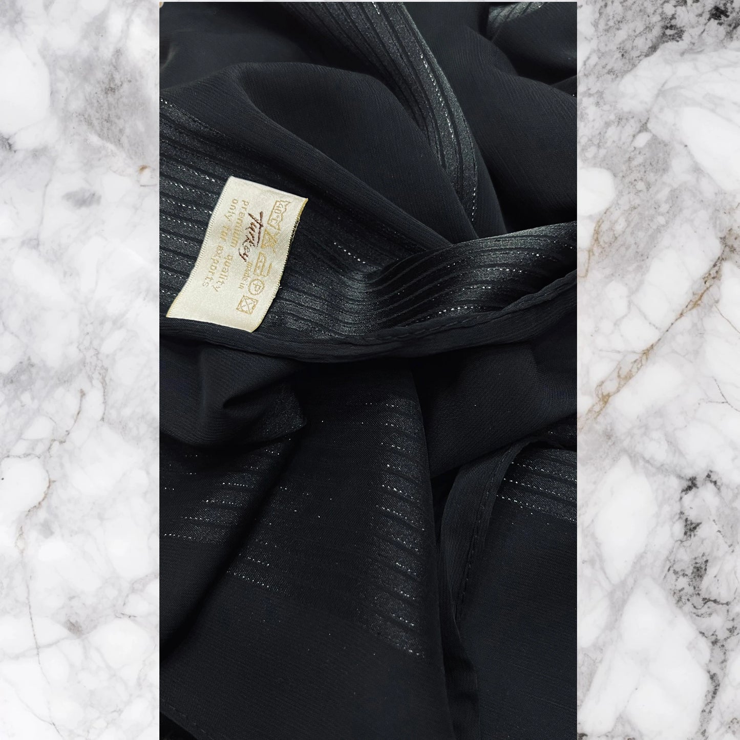 Black Striped Hijabs
