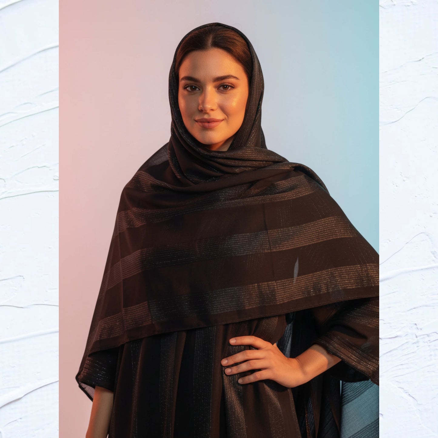 Black Striped Hijabs