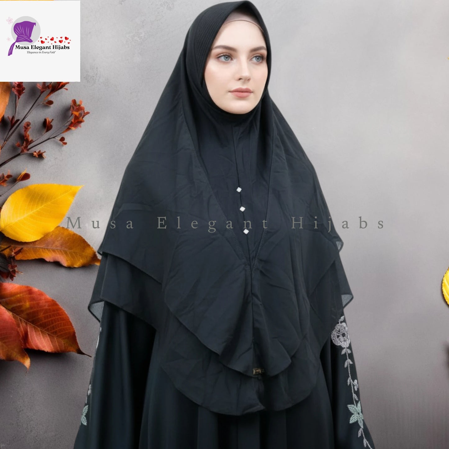 Al Firasa Black Hijabs L