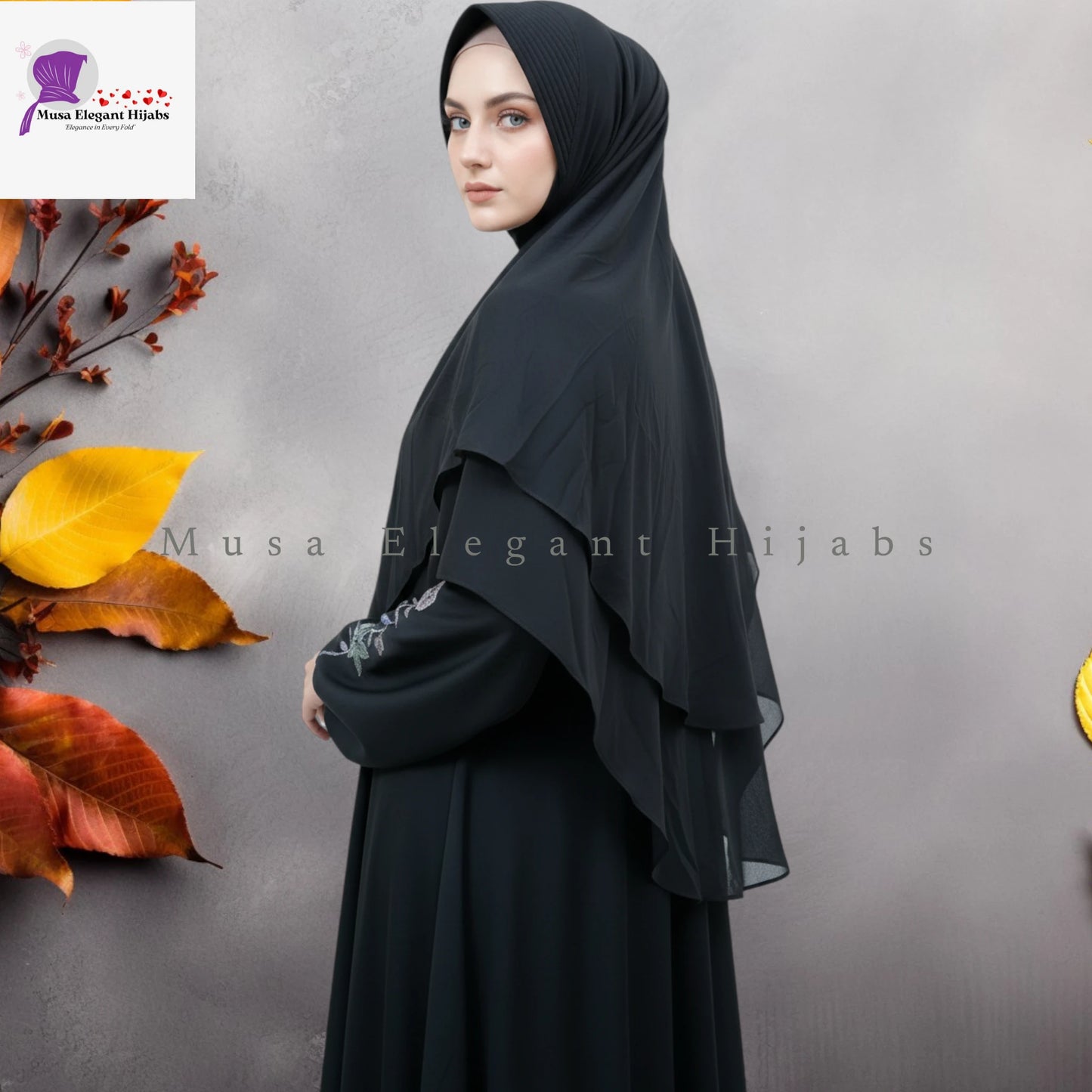 Al Firasa Black Hijabs L