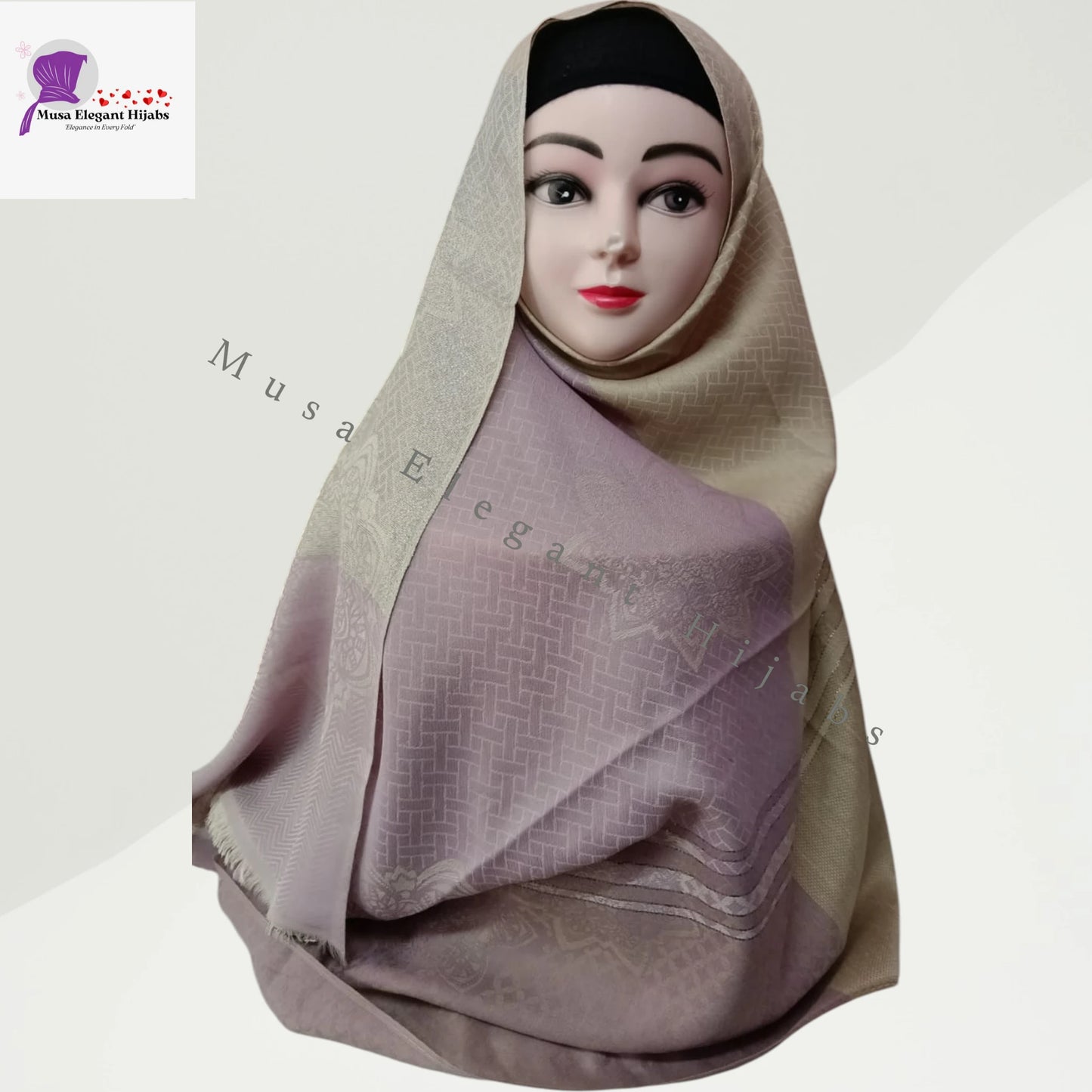 Zareen Silk Hijabs - Mauve Blush